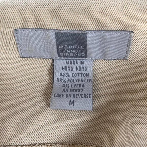 marithe francois girbaud gold denim jacket size M - Picture 3 of 3